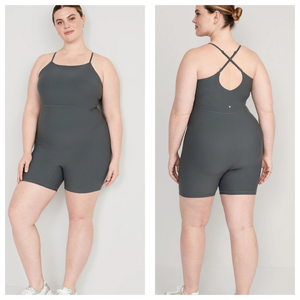 Old Navy Active Women's PowerSoft Bodysuit Size 3X Color: Cavernous Inseam 6".